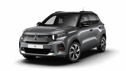 Citroën C3 Plus Hybrid 110 Mercury Grey, vista anteriore tre quarti