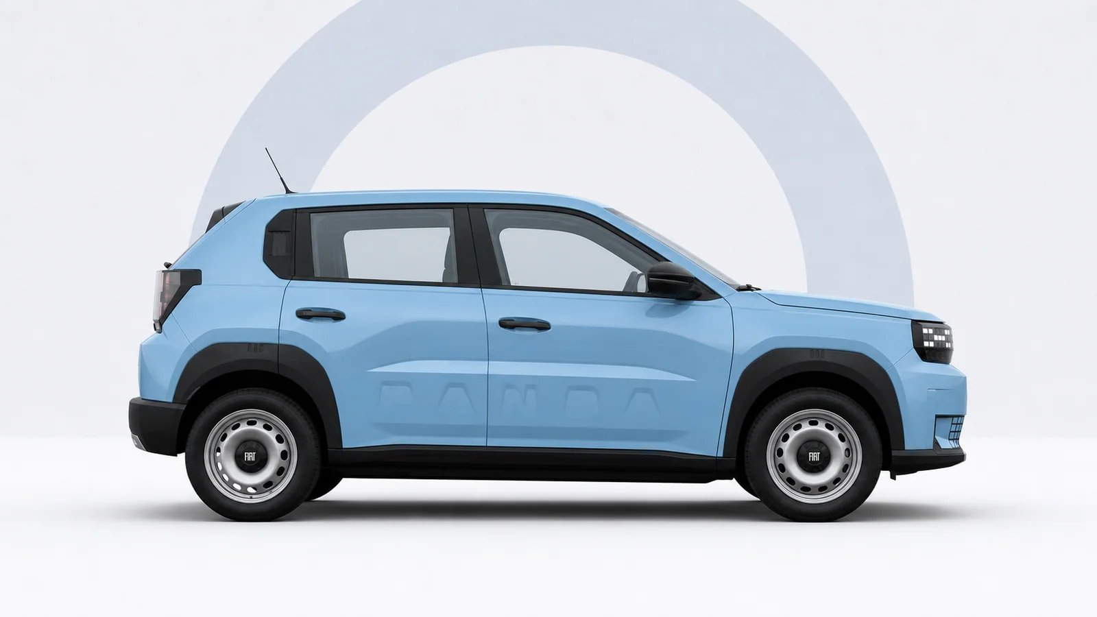 Fiat Grande Panda Pop Azzurro Acqua, vista laterale