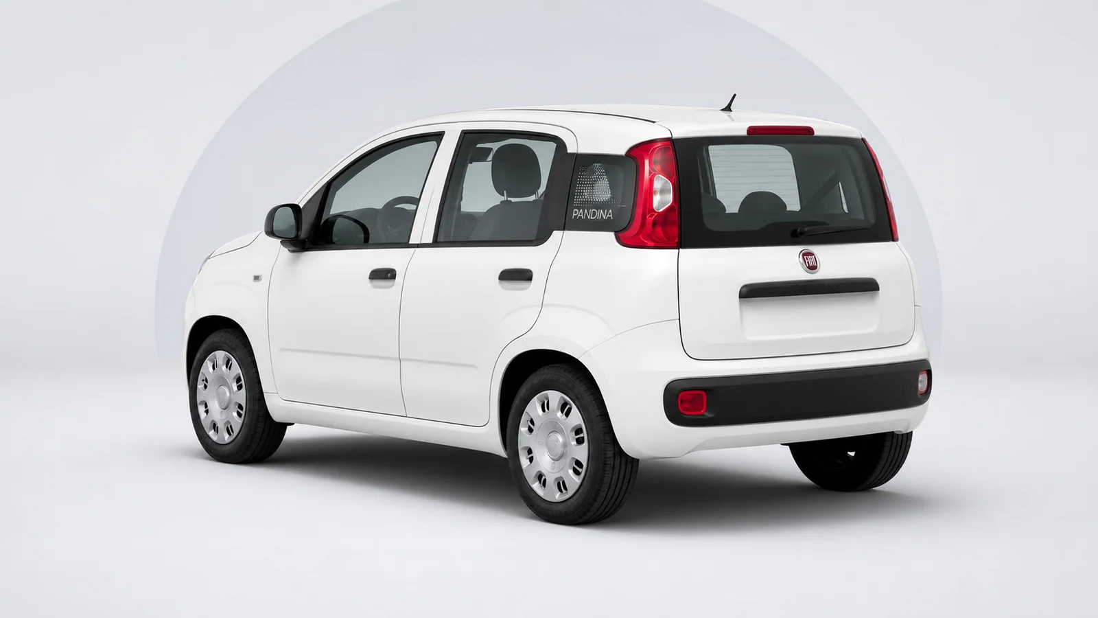Fiat Pandina Pop Bianco Gelato, vista posteriore tre quarti