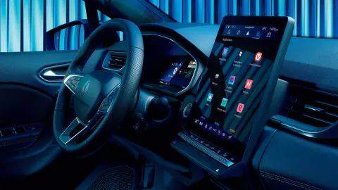 Renault Symbioz Techno Blu Mercure, abitacolo e sedili
