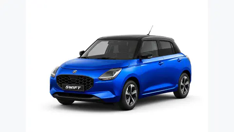 Suzuki Swift Hybrid Top Blu Oceania metallizzato, vista anteriore tre quarti