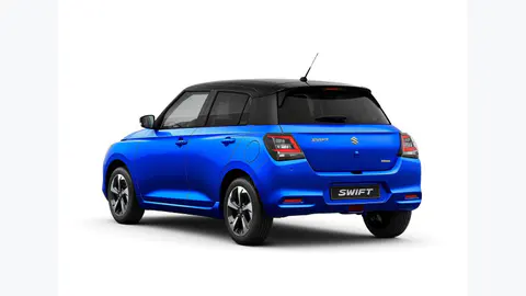 Suzuki Swift Hybrid Top Blu Oceania metallizzato, vista posteriore tre quarti