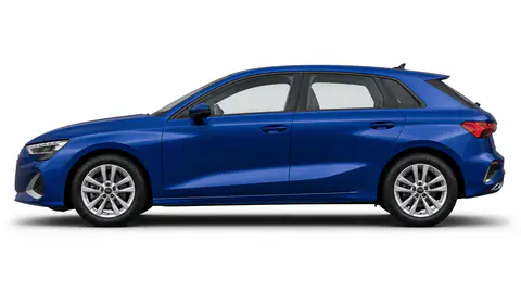Nuova A3 Sportback 30 TDI Blu Navarra, vista laterale