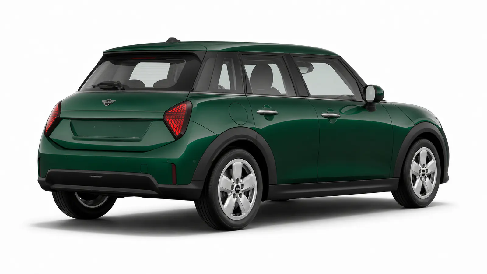 MINI Cooper 5 Porte One Essential British Racing Green, vista posteriore tre quarti