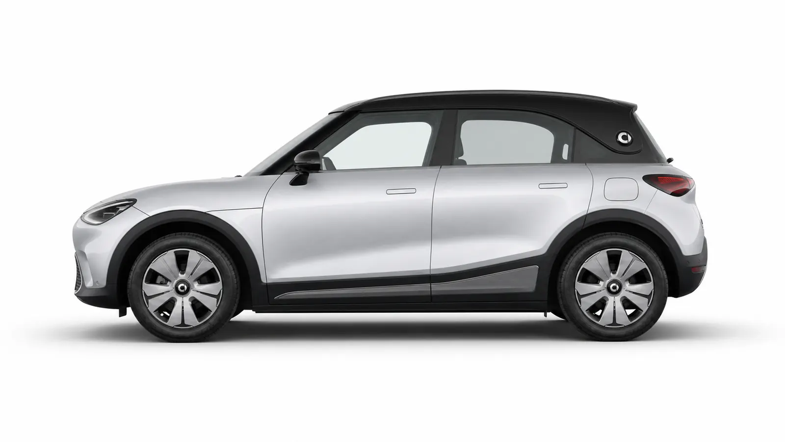 smart #1 Pure Cyber Silver, vista laterale
