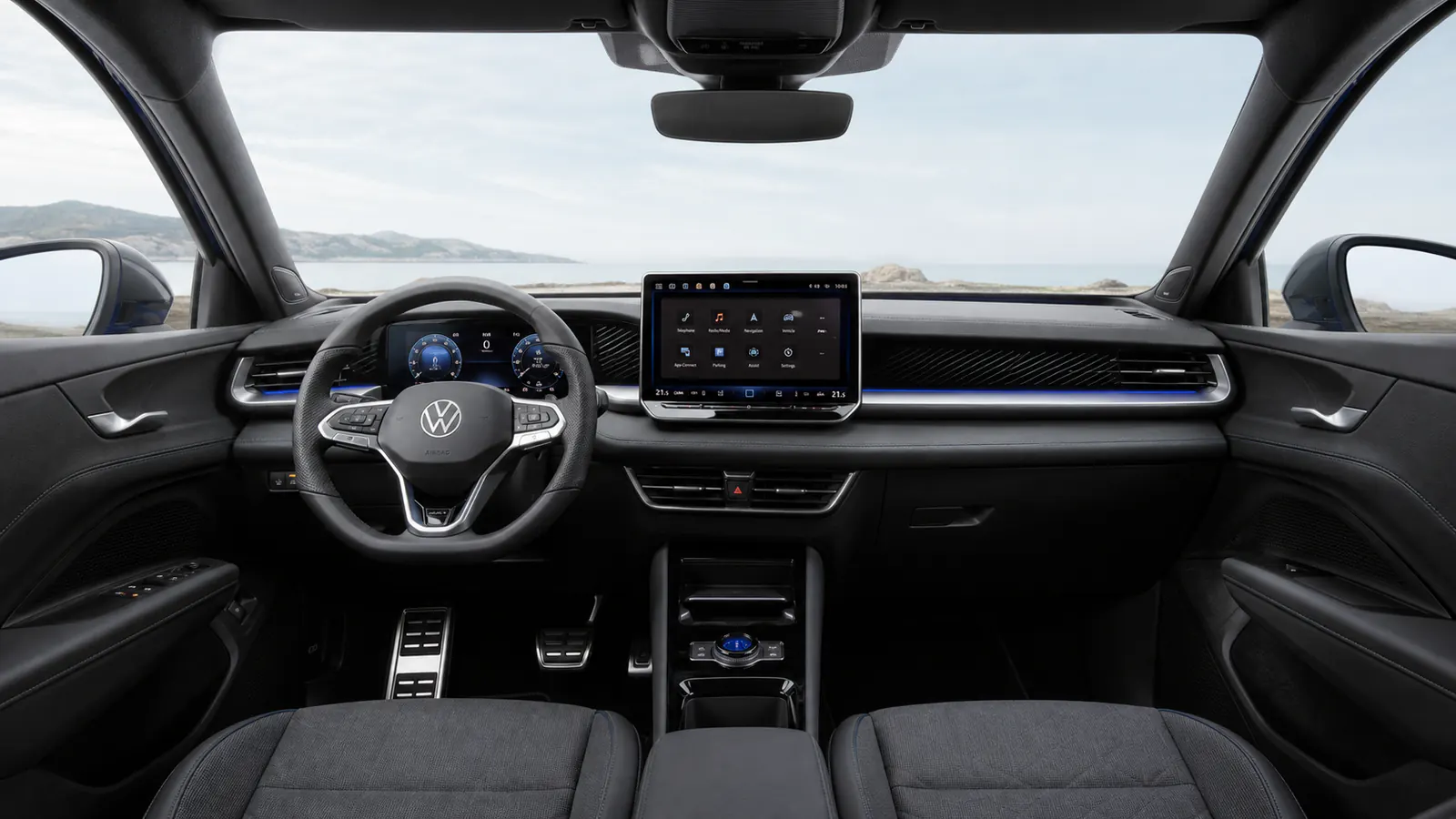 Nuovo T-Roc Life Celestial Blue, plancia e infotainment