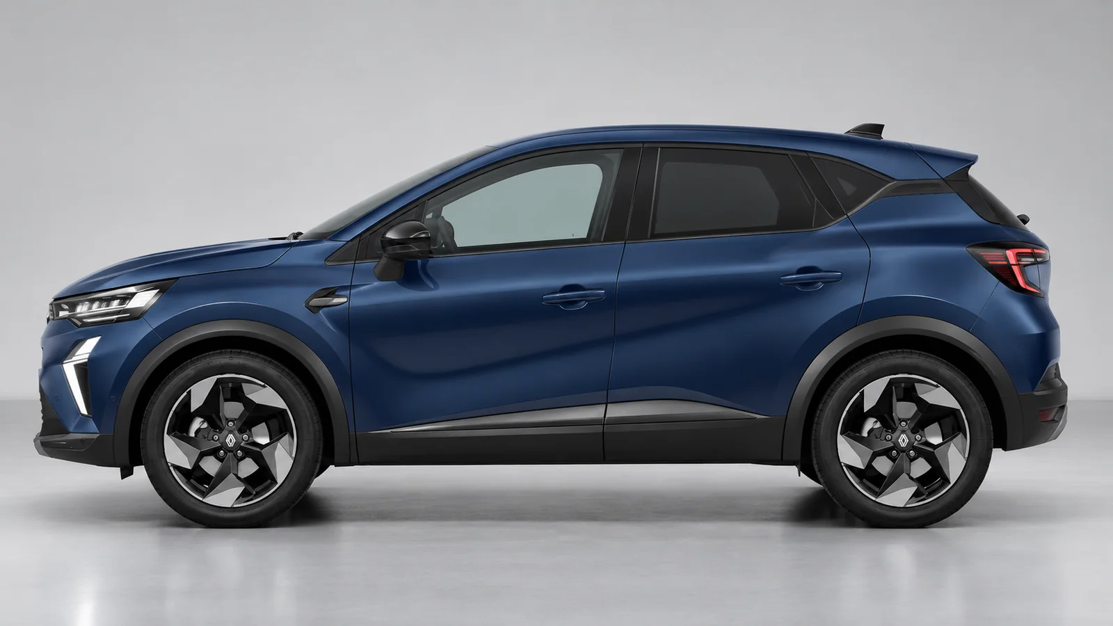 Renault Captur Eco-GPL 120 CV Techno, Blu Iron: vista di profilo
