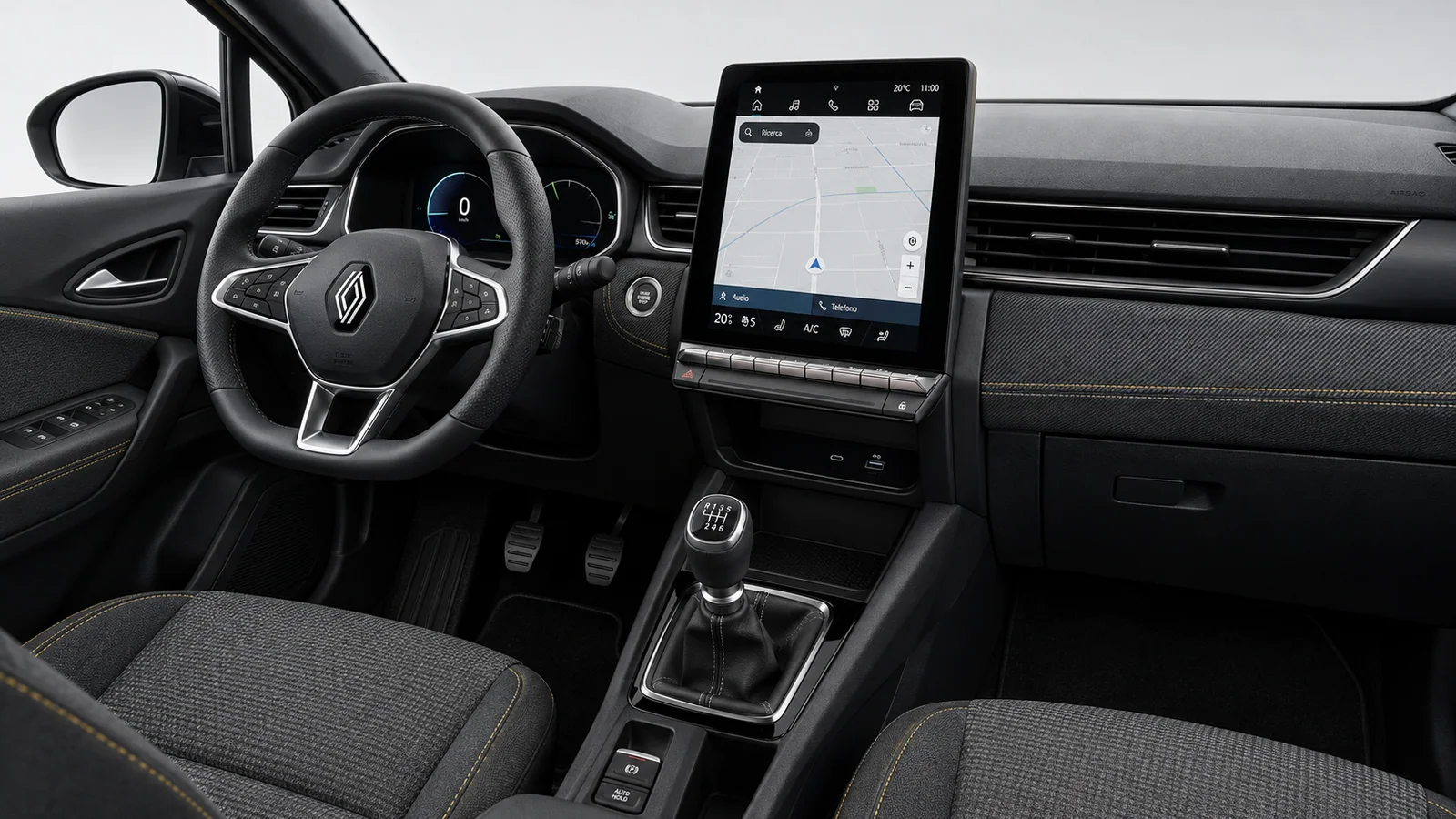 Renault Captur Eco-GPL 120 CV Techno, Blu Iron: plancia e comandi dell'abitacolo