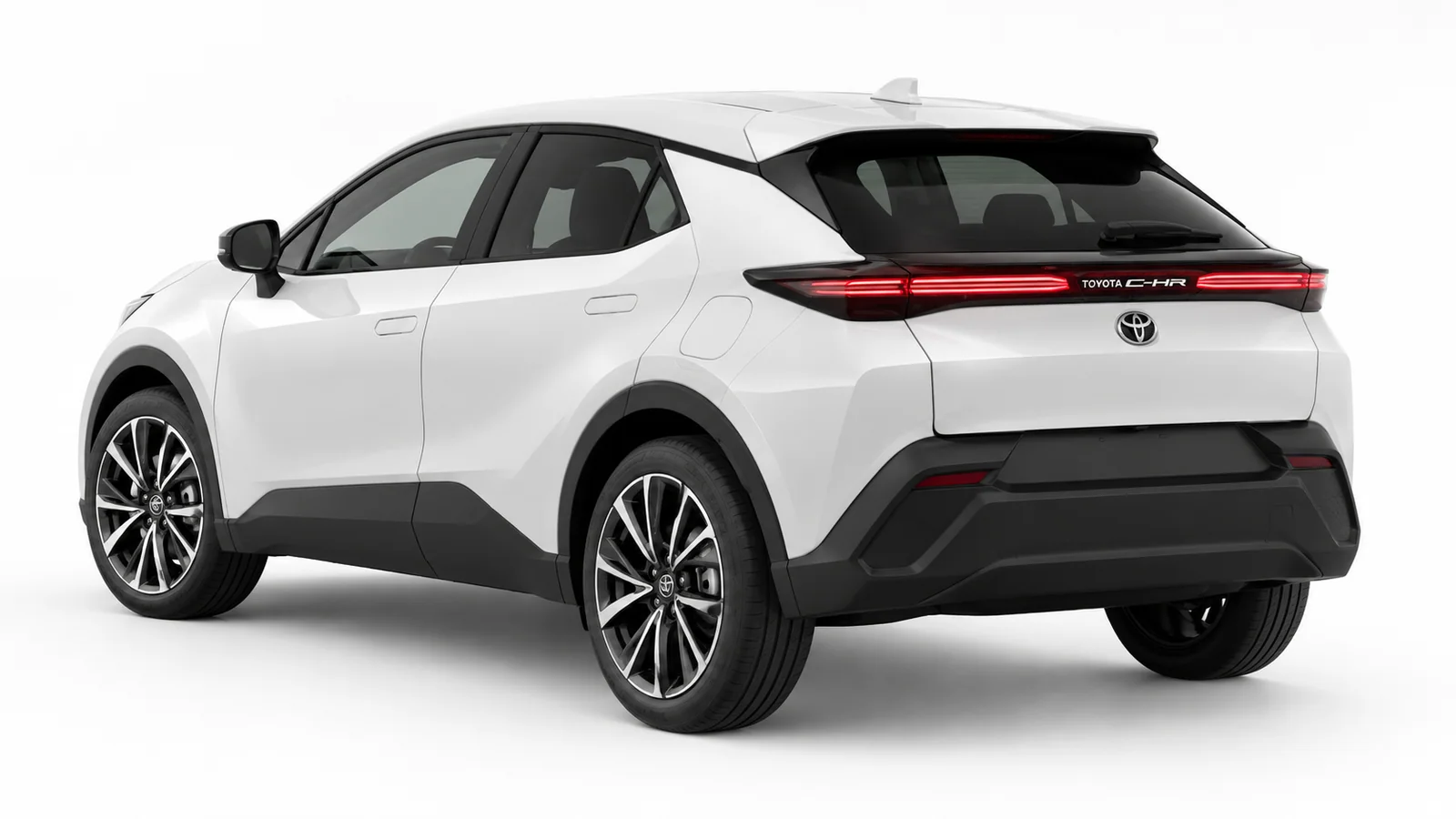 Toyota C-HR 1.8 Hybrid Trend, Bianco: vista posteriore a tre quarti