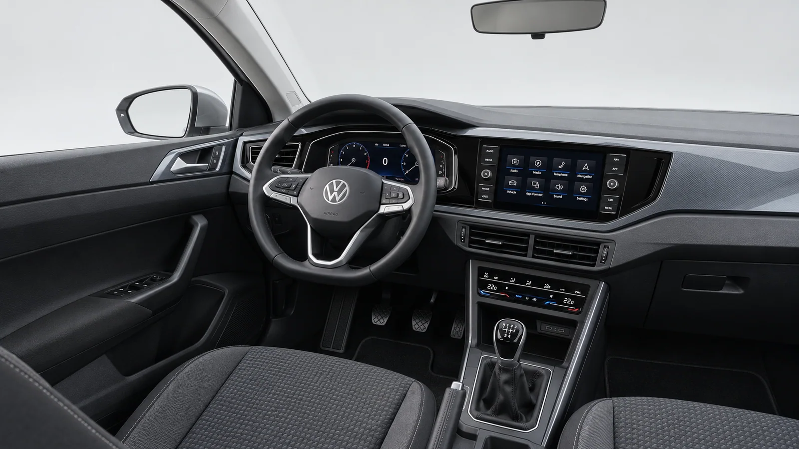 Volkswagen Polo Edition Plus TSI, Reflex Silver metallizzato: plancia e comandi dell'abitacolo